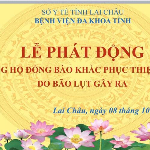 BỆNH VIỆN ĐA KHOA TỈNH LAI CHÂU CHUNG TAY ỦNG HỘ ĐỒNG BÀO BỊ ẢNH HƯỞNG BỞI BÃO LŨ
