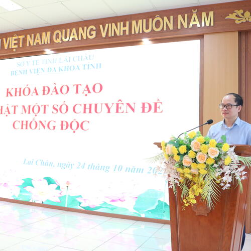 BỆNH VIỆN BẠCH MAI TỔ CHỨC KHÓA  ĐÀO TẠO “CẬP NHẬP MỘT SỐ CHUYÊN ĐỀ CHỐNG  ĐỘC” TẠI  BỆNH VIỆN ĐA KHOA TỈNH LAI CHÂU