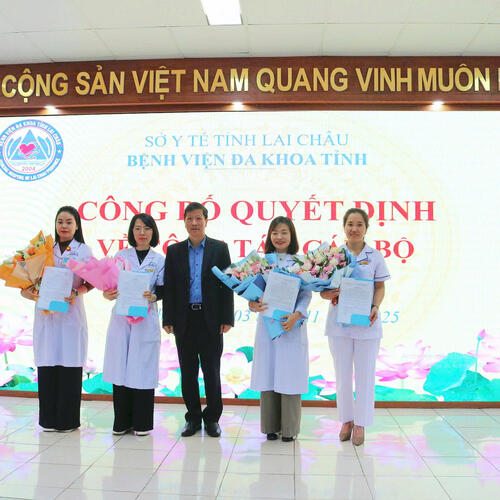 BỆNH VIỆN ĐA KHOA TỈNH LAI CHÂU CÔNG BỐ QUYẾT ĐỊNH VỀ CÔNG TÁC CÁN BỘ