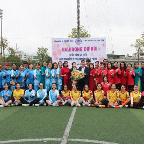 Bệnh viện Đa khoa tỉnh Lai Châu tổ chức Giải bóng đá nữ truyền thống lần thứ III chào mừng Ngày Quốc tế Phụ nữ 8/3