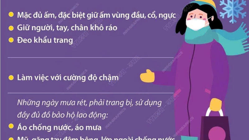 Hướng daanc chăm soc sức khỏe mùa lạnh cho cộng đồng và người lao động