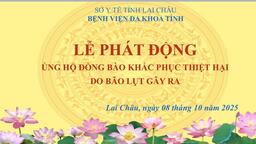 BỆNH VIỆN ĐA KHOA TỈNH LAI CHÂU CHUNG TAY ỦNG HỘ ĐỒNG BÀO BỊ ẢNH HƯỞNG BỞI BÃO LŨ
