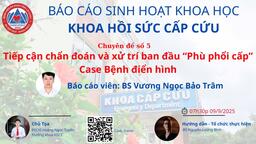 KHOA HỒI SỨC CẤP CỨU BỆNH VIỆN ĐA KHOA TỈNH TỔ CHỨC SINH HOẠT CHUYÊN MÔN